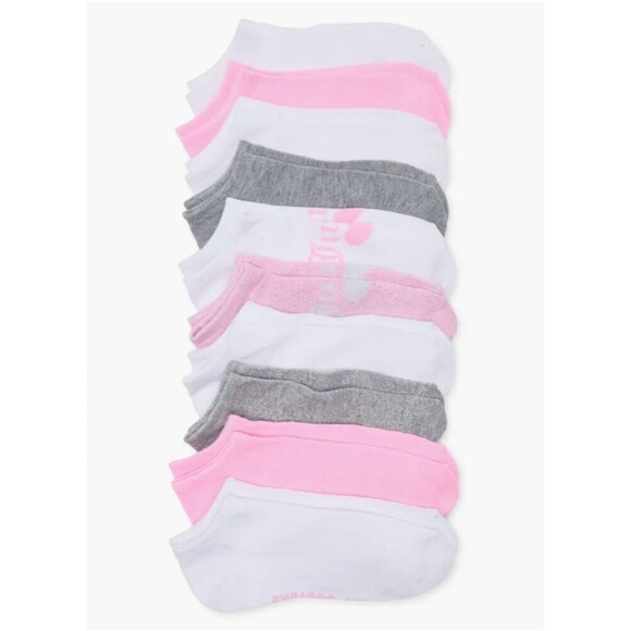 Juicy Couture Womens No Show Socks Assorted 10 Pack Lightweight Pink Grey White - Picture 3 of 3